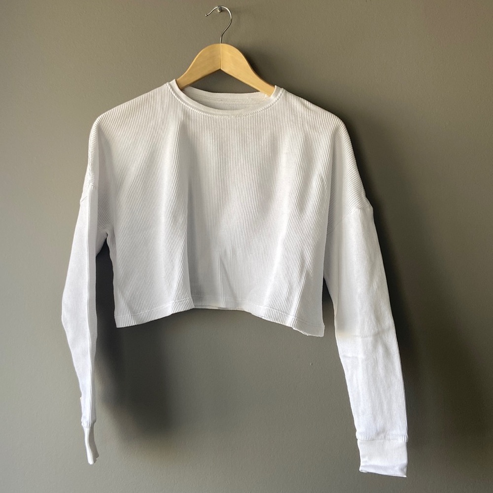 Province of Canada Morning Waffle Long Sleeve Crop